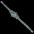Silver bracelet with natural zircons sky blue topaz4