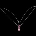 Silver necklace 925 natural rubies delicate 6
