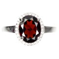 Pierścionek srebro 925 granat r 11 naturalny 3