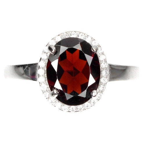 Pierścionek srebro 925 granat r 11 naturalny 3