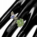 Silver 925 ring with diopside tanzanite size 21