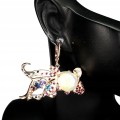 Silver earrings natural garnet pearls 925 1