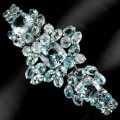 Silver bracelet natural zircon sky blue topaz5