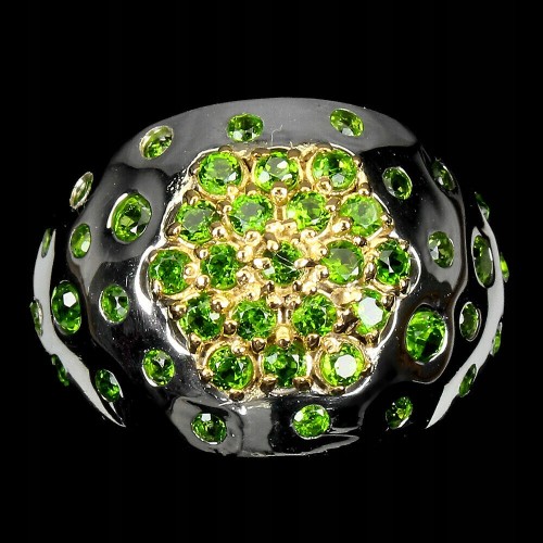 Diopside silver ring size 17.5 925 natural 2