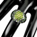 Diopside silver ring size 17.5 925 natural 2