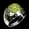 Diopside silver ring size 17.5 925 natural 2