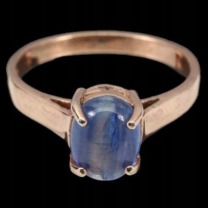 Pierścionek srebrny 925 kianit r 17 naturalny 2