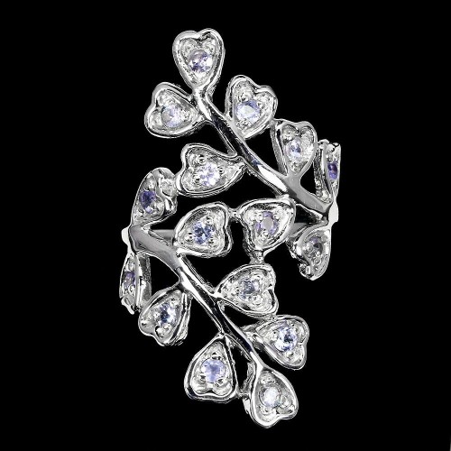 Piękny pierścionek tanzanity naturalne 925 r16.5