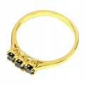 Black diamonds ring 0.45ct silver 925 size 17