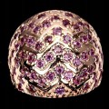 Ring 925 silver rhodolite garnet size 16.5 2