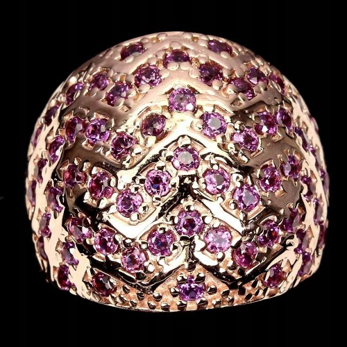 Ring 925 silver rhodolite garnet size 16.5 2