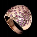 Ring 925 silver rhodolite garnet size 16.5 2