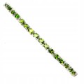 Silver bracelet natural diopsides 10