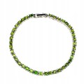 Silver bracelet natural diopsides 10