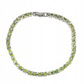 Silver bracelet natural diopsides 10