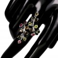 Silver ring 925 size 17 natural tourmalines