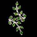 Diopside silver ring size 19 925 natural 2