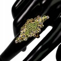 Silver 925 ring with diopsid tanzanite size 14