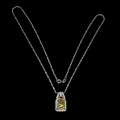 Silver necklace natural citrine 925 beautiful 5