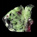 Zoisyt rubin kamień naturalny 51.87ct ryba