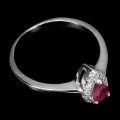 Pierścionek naturalny rubin srebro 925 r 13.5 2