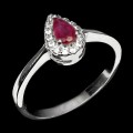 Pierścionek naturalny rubin srebro 925 r 13.5 2