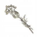 Silver Sapphires Tourmaline Flower Brooch Diopside 2
