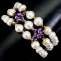 Bracelet natural pearl amethyst 925 beautiful