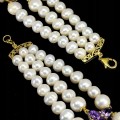 Bracelet natural pearl amethyst 925 beautiful