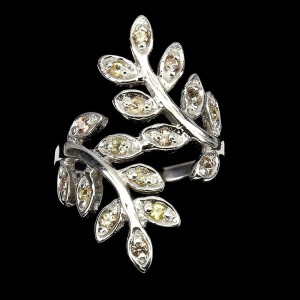 Pierścionek srebrny 925 szafiry r 18.5 piękny 4