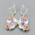 Amethyst topaz silver 925 earrings natural 1