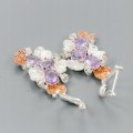 Amethyst topaz silver 925 earrings natural 1