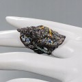 Ring - blue topaz  cubic zirconia shell size 13.5