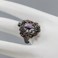 Ring 925 natural amethyst garnet size 18 2