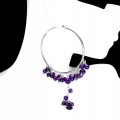 Natural amethyst earrings silver 925 circles 2