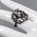 Natural Sapphires diopside ring size 15 topaz