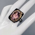 Pierścionek srebrny 925 ametryn 21x15 mm r 17.5