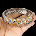 Silver bracelet natural sapphires 925 Songea 8