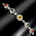 Bracelet natural sapphires 925 cubic zirconia 2