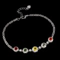 Bracelet natural sapphires 925 cubic zirconia 2