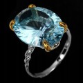 Pierścionek 925 swiss blue topaz 15.56ct r 17
