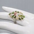 Artistic ring size 14.5 peridot diopsides