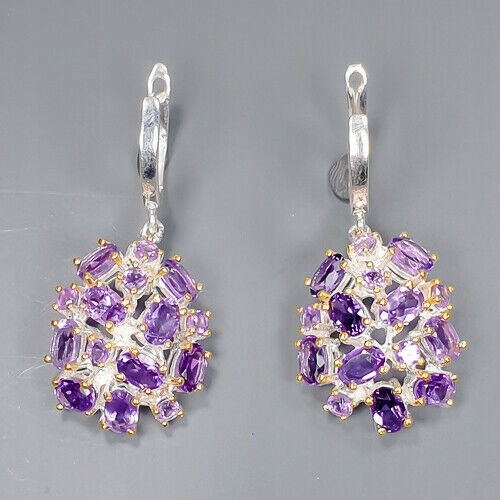 Artistic amethyst earrings natural beautiful 3