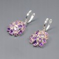 Artistic amethyst earrings natural beautiful 3