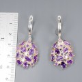 Artistic amethyst earrings natural beautiful 3