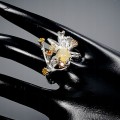 Artistic ring opal amethyst garnet size 15