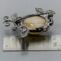 Artistic rutile in quartz brooch tourmaline  45ct