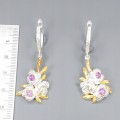 Artistic natural amethyst topaz earrings 3