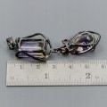 Artistic pendant 21ct ametrine  tourmaline  silver