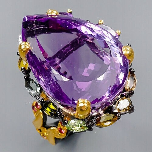 Artistic amethyst ring 26x13 35ct IF size 18.5